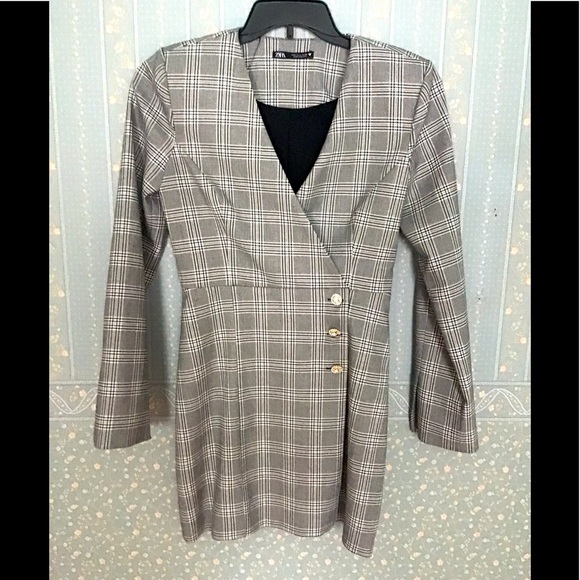 Zara dress NWT Accent Buttons - Picture 2 of 6
